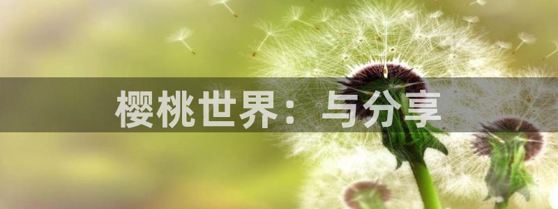 赢咖登录：樱桃世界：与分享